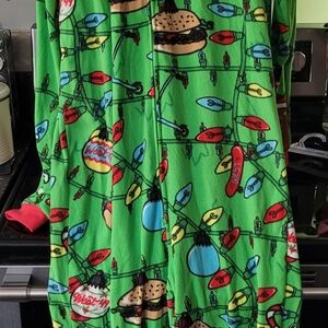West 49 Vibrant Green Onesie with Festive Lights